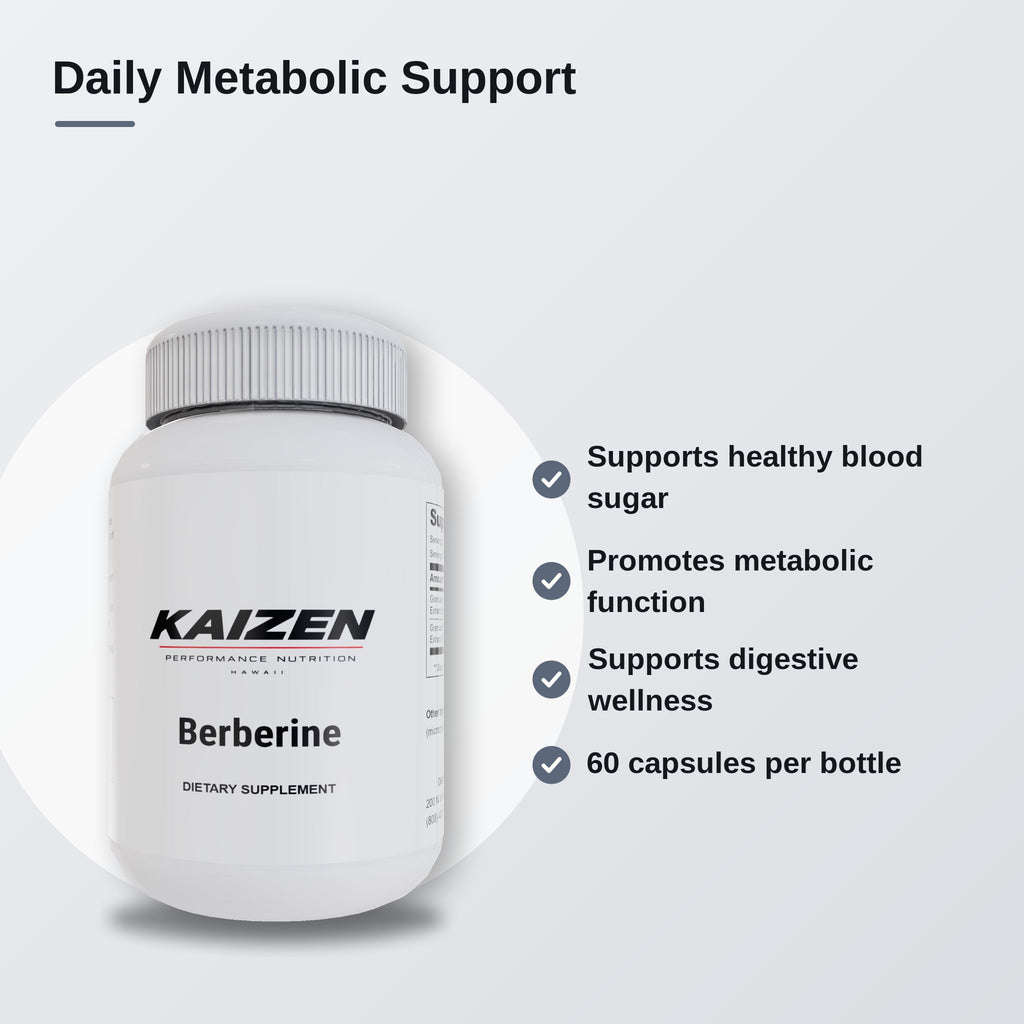 Kaizen Performance Nutrition Berberine – Supports Healthy Blood Sugar & Metabolic Function, 60 Capsules