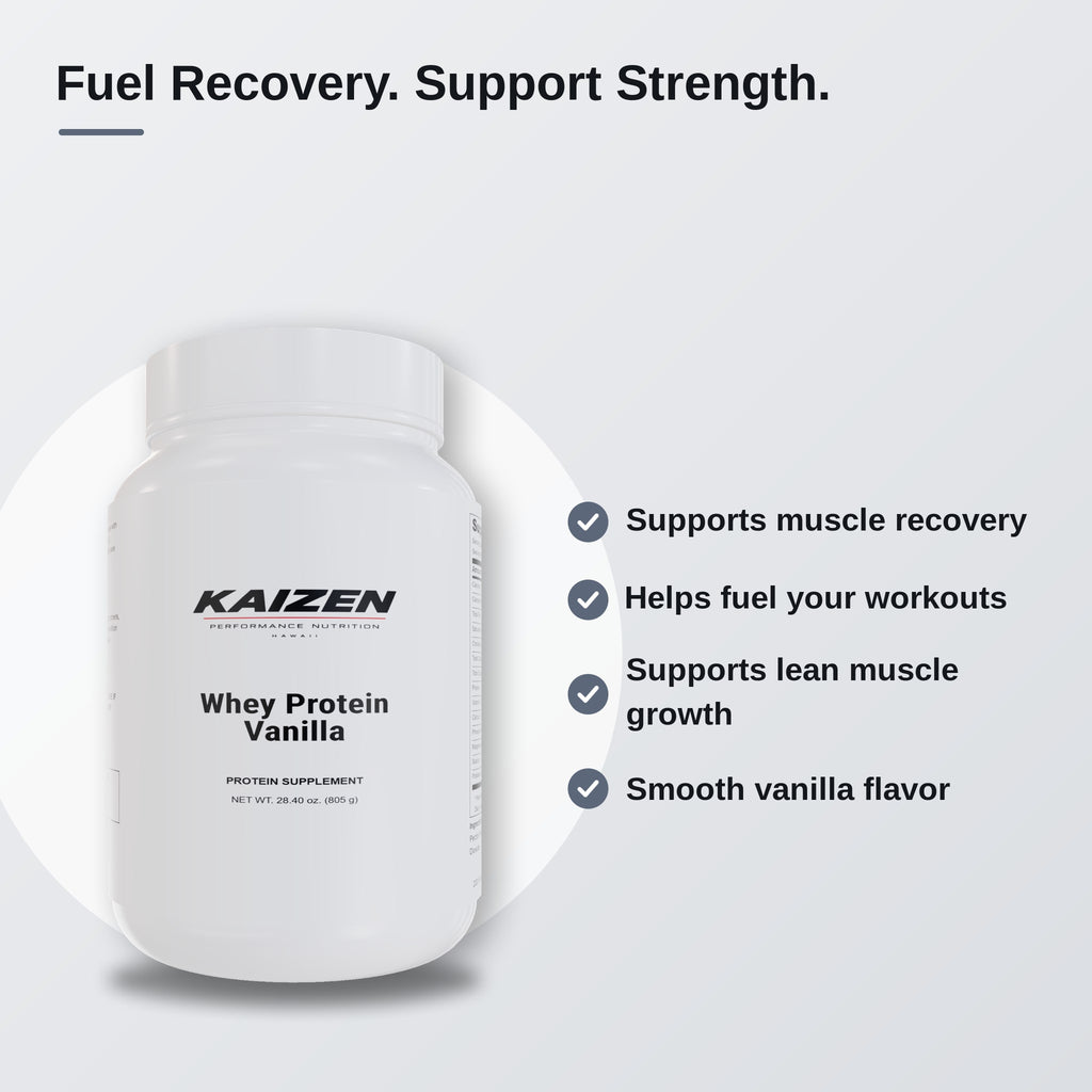 Kaizen Performance Nutrition ADVANCED WHEY PROTEIN VANILLA – Muscle Recovery Support, Pouch