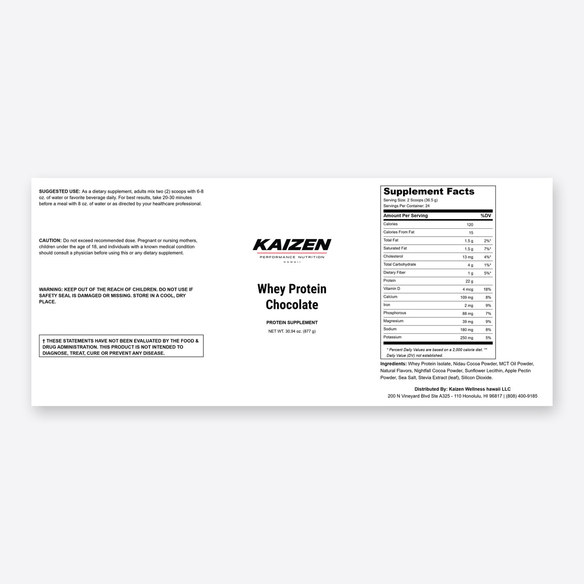 Kaizen Performance Nutrition ADVANCED WHEY PROTEIN CHOCOLATE – Supports Muscle Recovery, Pouch