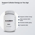 Kaizen Performance Nutrition NAD + Anti Aging – Supports Cellular Energy & Healthy Aging, 60 Capsules